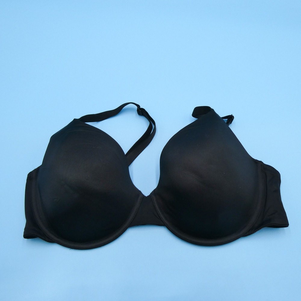 PINK Bra Womens 38D Wear Everywhere T-Shirt Black Lightly Lined Underwire Nylon